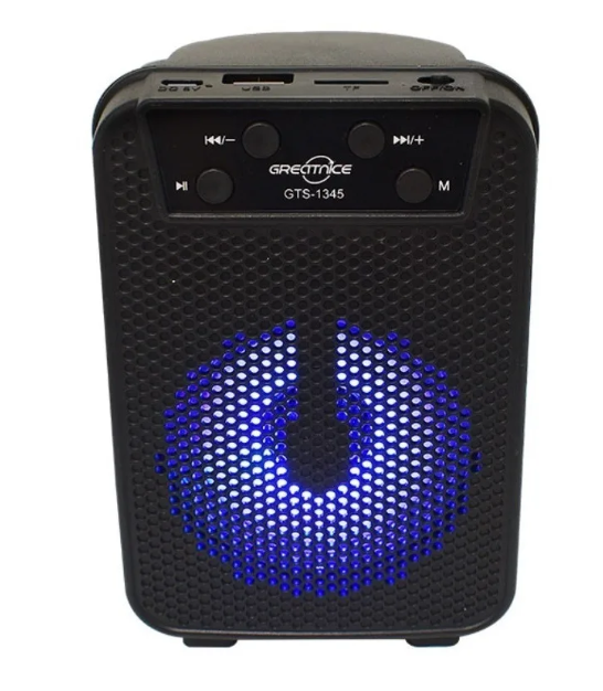 🔊 Bocina Bluetooth Greatnice GTS-1345 – 3" con Luces LED y Radio FM