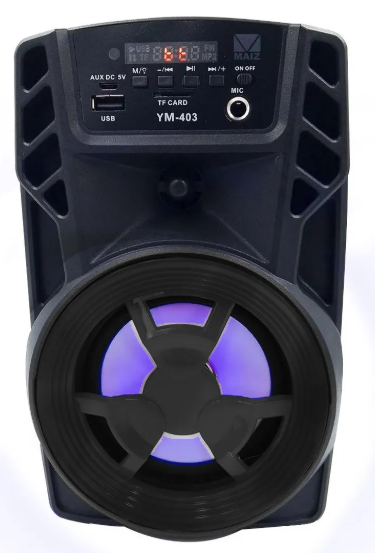 🔊 Bocina Bluetooth MAIZ YM-403 – 4" con Luces LED y Radio FM