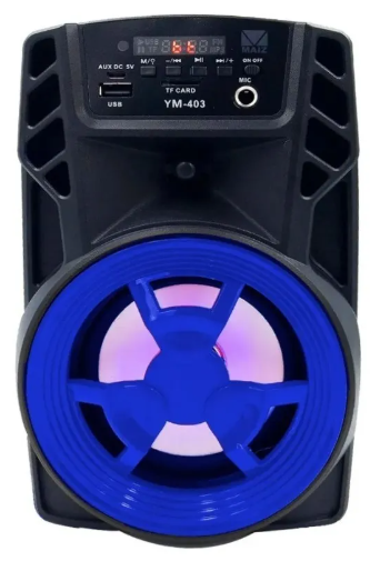 🔊 Bocina Bluetooth MAIZ YM-403 – 4" con Luces LED y Radio FM