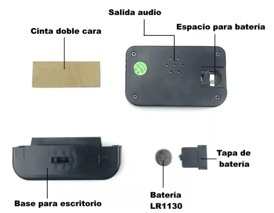 ⏰ Reloj Digital KD-613A-2 – Portátil con Alarma, Cronómetro y Calendario