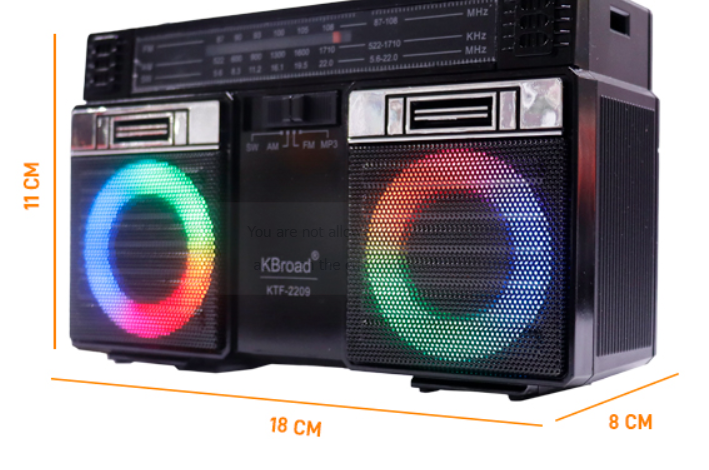 🔊 Bocina KTF-2209 – Radio FM/AM Bluetooth con Panel Solar
