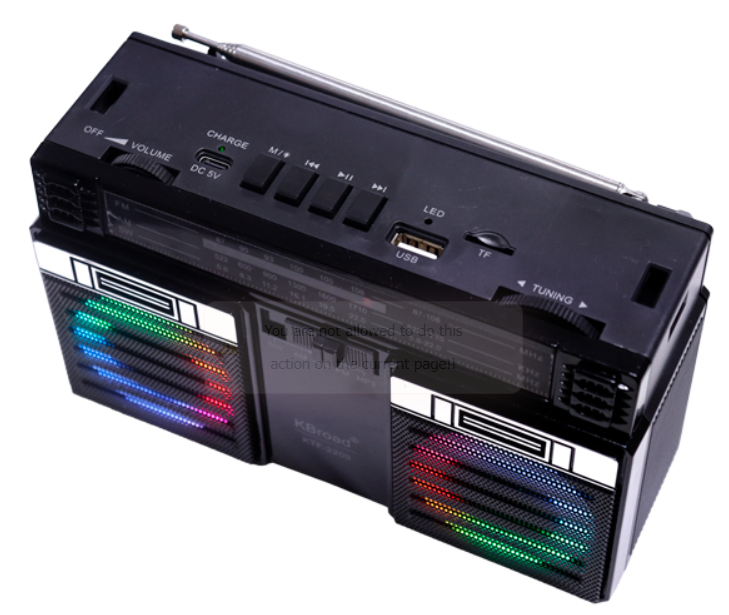 🔊 Bocina KTF-2209 – Radio FM/AM Bluetooth con Panel Solar