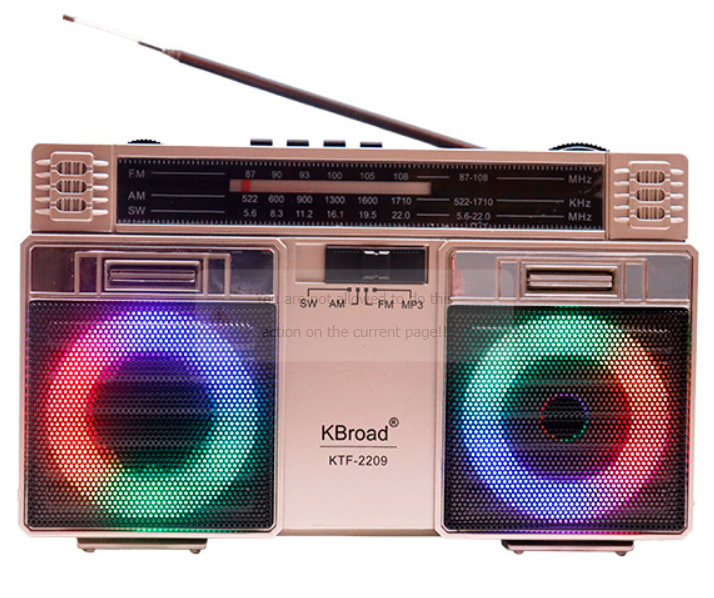 🔊 Bocina KTF-2209 – Radio FM/AM Bluetooth con Panel Solar