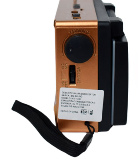 📻 Radio Portátil KTF-1488 – AM/FM/SW con Bluetooth, Panel Solar y Linterna LED