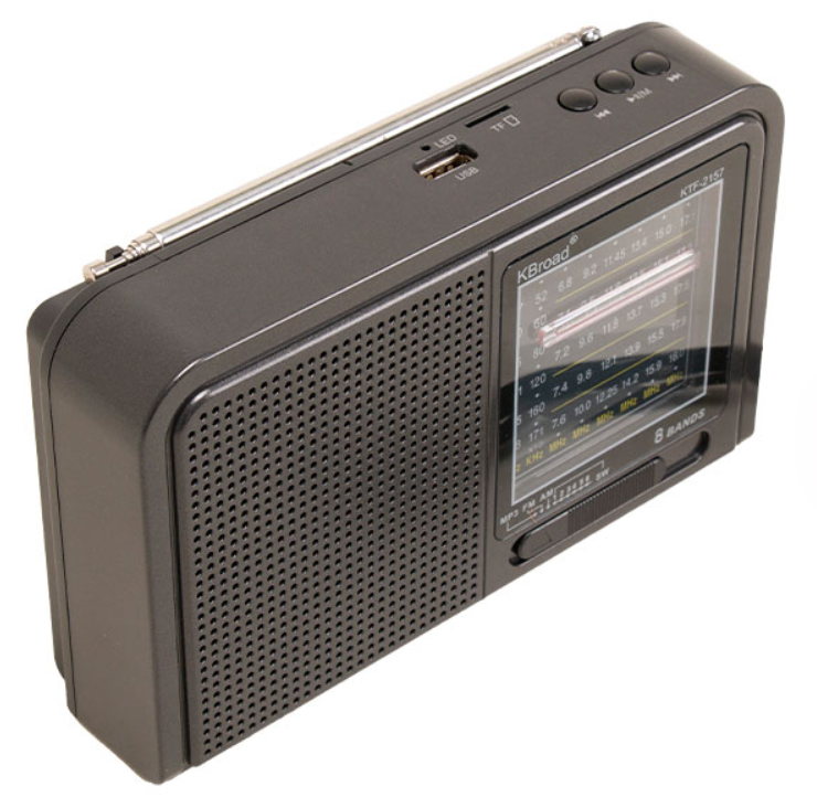 📻 Radio Portátil KTF-2157 – AM/FM con Bluetooth, Linterna y Panel Solar