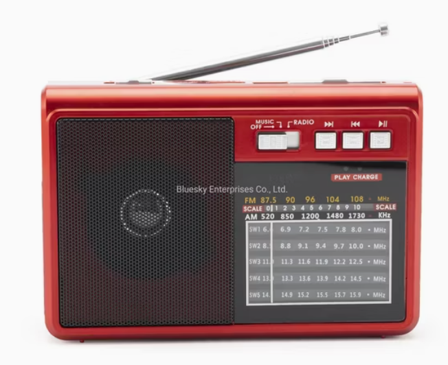 📻 Radio Portátil Ridgeway SPE-RA1076B – AM/FM/SW con Bluetooth, Linterna LED y panel solar