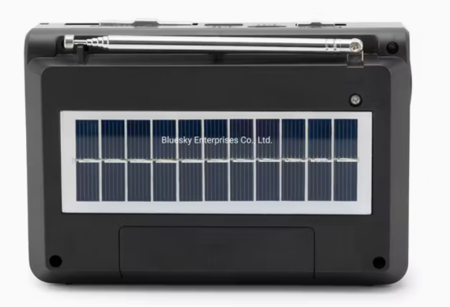 📻 Radio Portátil Ridgeway SPE-RA1076B – AM/FM/SW con Bluetooth, Linterna LED y panel solar