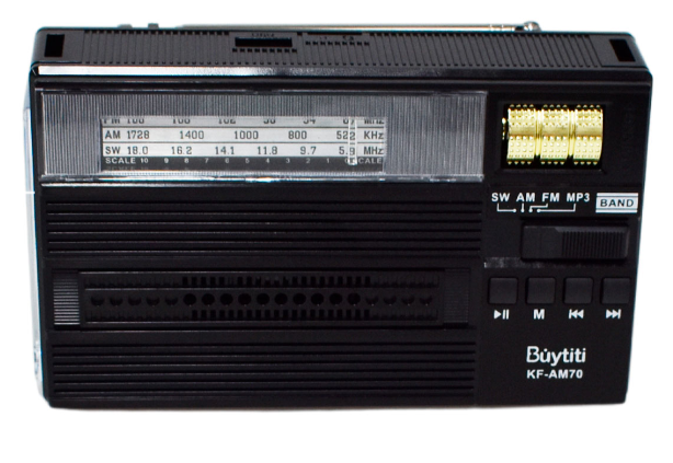📻 Radio Portátil Buytiti KF-AM70 – AM/FM con Bluetooth, Linterna y Panel Solar