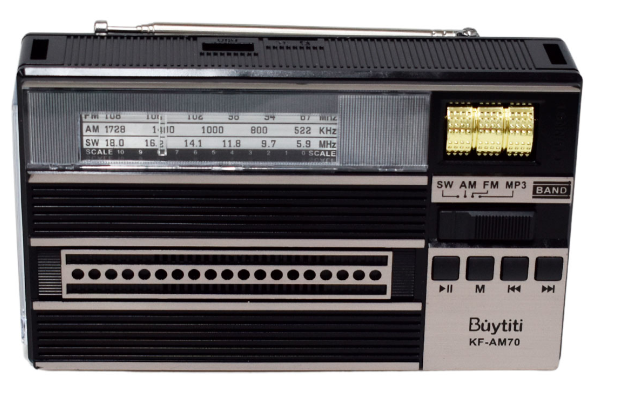 📻 Radio Portátil Buytiti KF-AM70 – AM/FM con Bluetooth, Linterna y Panel Solar
