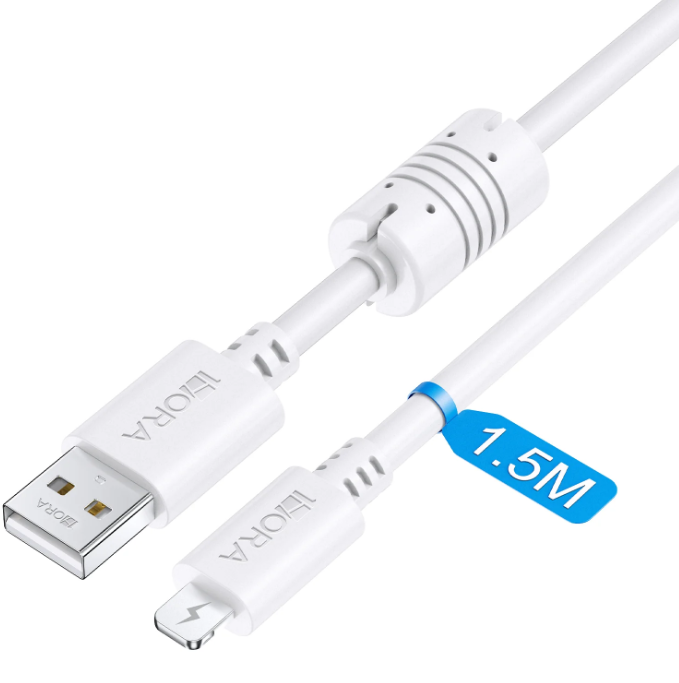 🔌 Cable Lightning 1Hora CAB075-B – 1.5 metros, 2A