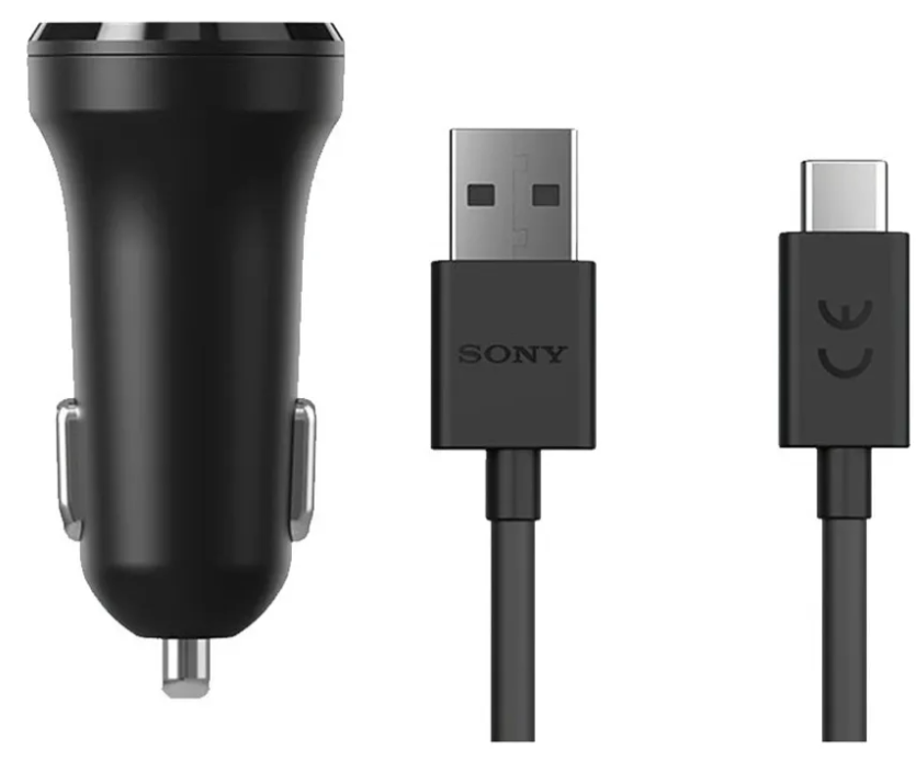 🚗 Cargador de Coche Sony AN430 – 12W, 2 Puertos USB, con Cable USB Tipo-C