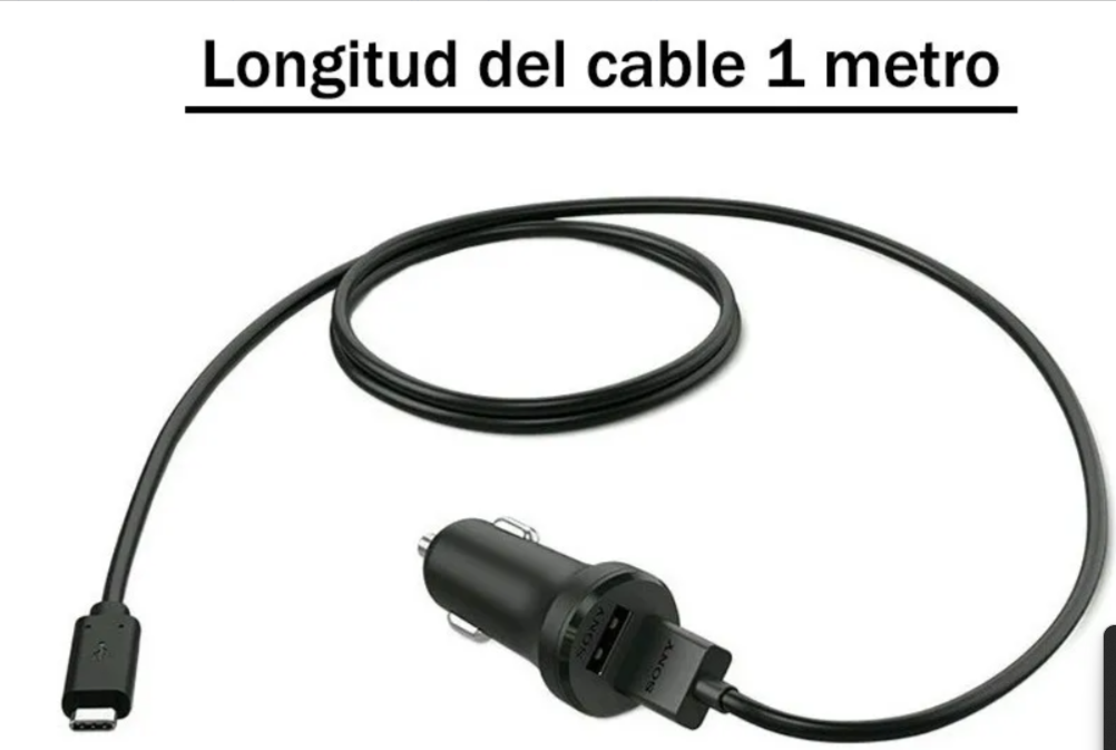 🚗 Cargador de Coche Sony AN430 – 12W, 2 Puertos USB, con Cable USB Tipo-C