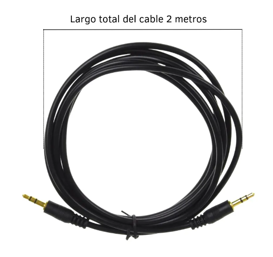 🔌Cable Auxiliar Jack 3.5 mm Plug a Plug con Punta Dorada