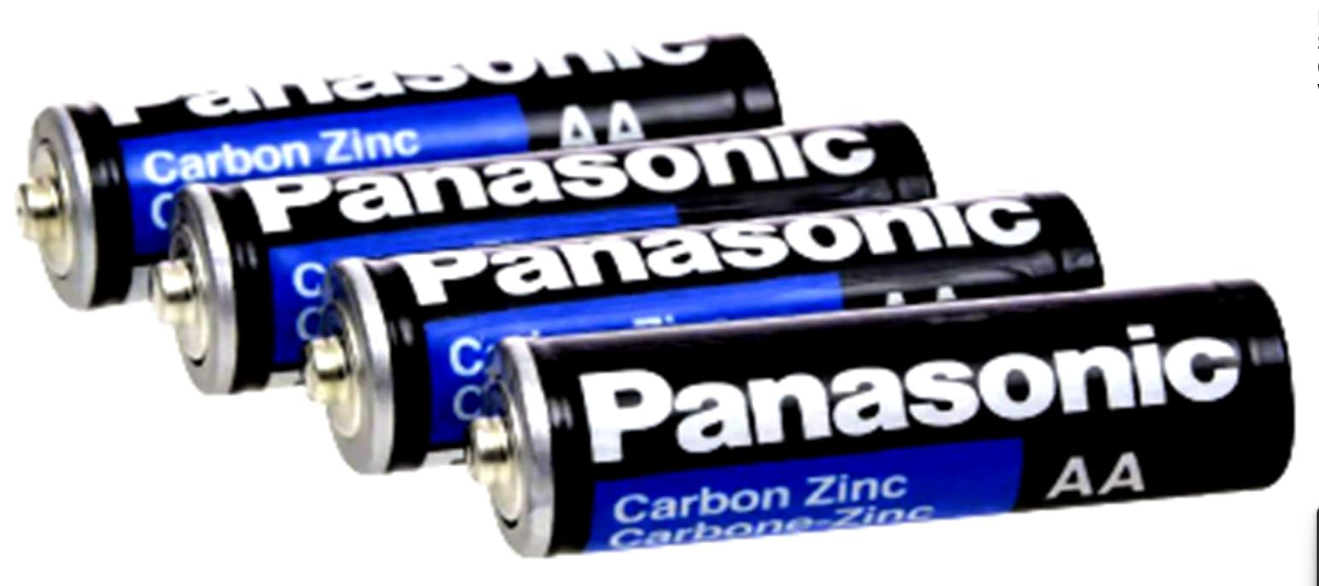 🔋 Pilas Panasonic AA (Doble A) – Paquete con 4