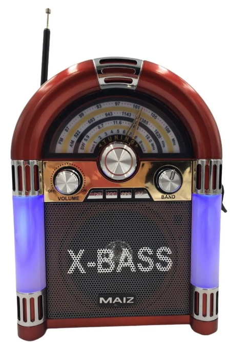 🧰 Bocina Mini Rockola X-Bass Portátil Maiz BC-148 (3")