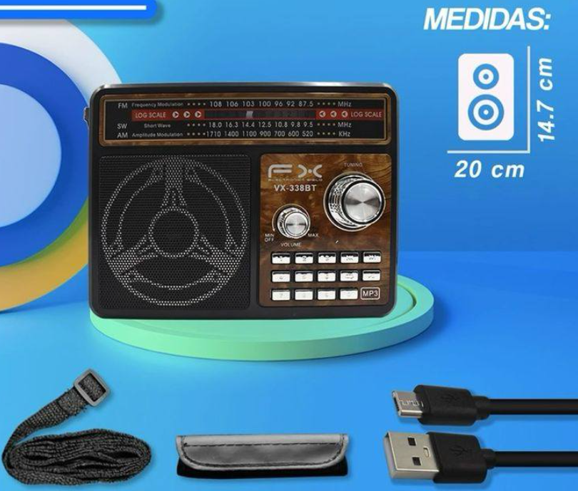 🧰 Radio Bluetooth FX VX-338BT (4")