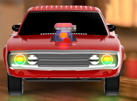 🧰 Bocina Bluetooth WS-1968 con diseño de automóvil clásico DODGE 3"