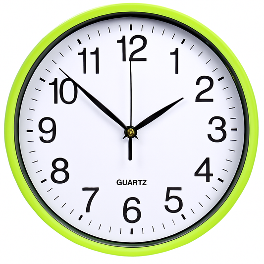 🕒Reloj de pared redondo verde QUARTZ