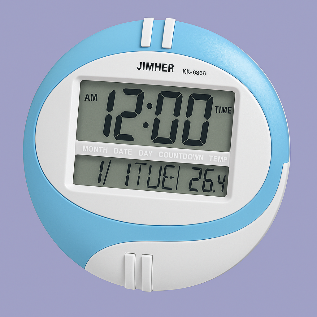 🕒 Reloj Digital Jimher KK-6865 (Diseño Ovalado)