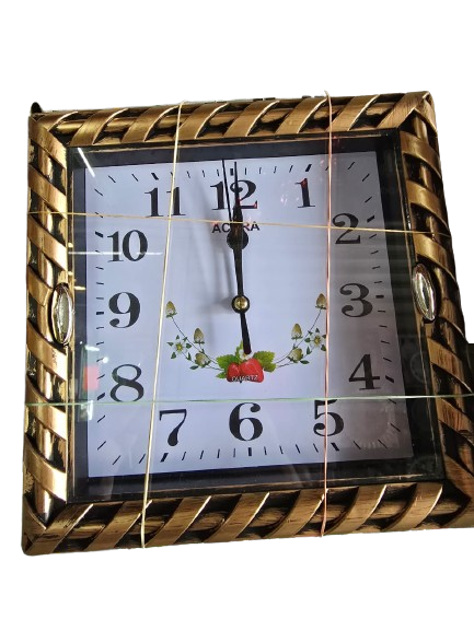 🕒Reloj de pared cuadrado cobre QUARTZ