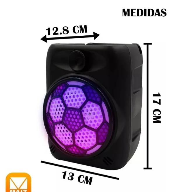 🔊 Bocina Bluetooth MAIZ YM-326 – 3" con Luces LED y Radio FM