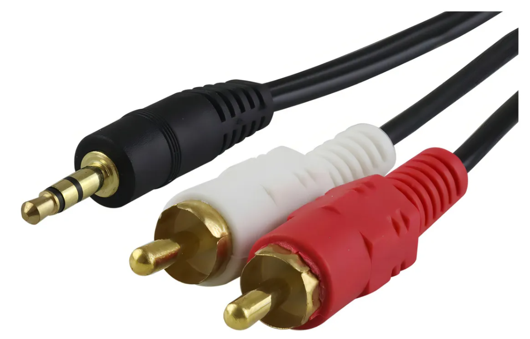 🔌Cable de Audio Auxiliar 3.5 mm a RCA (1 metro)