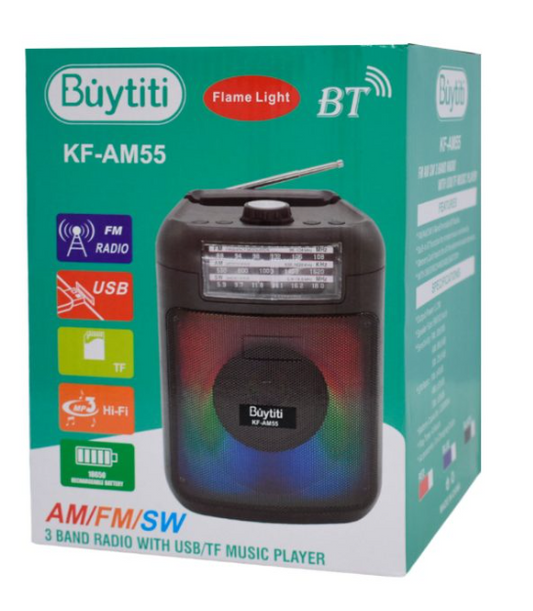 📻 Radio Buytiti KF-AM55 – 3" con Bluetooth, AM/FM y Soporte para Celular