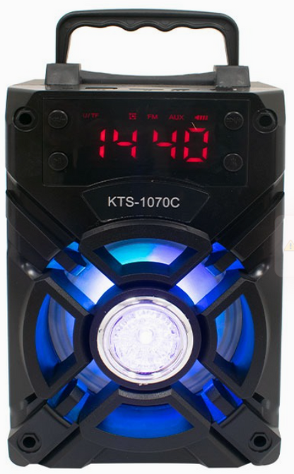 🔊 Bocina Bluetooth Buytiti KTS-1070C – 4" con Reloj Digital y Soporte para Celular