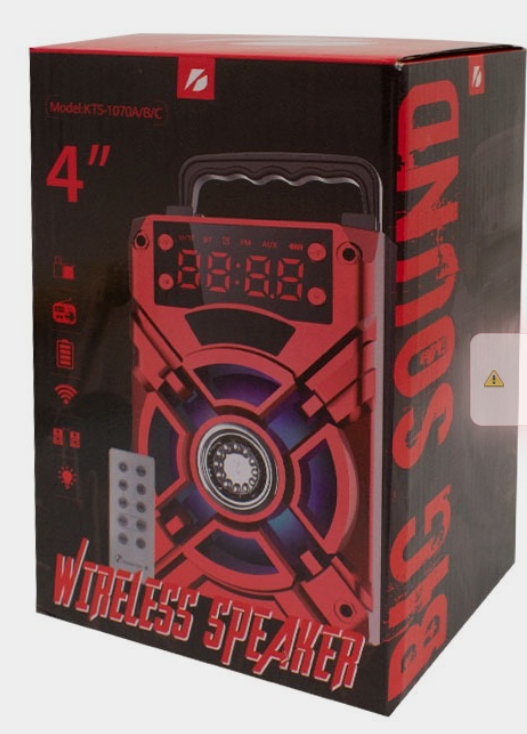 🔊 Bocina Bluetooth Buytiti KTS-1070C – 4" con Reloj Digital y Soporte para Celular