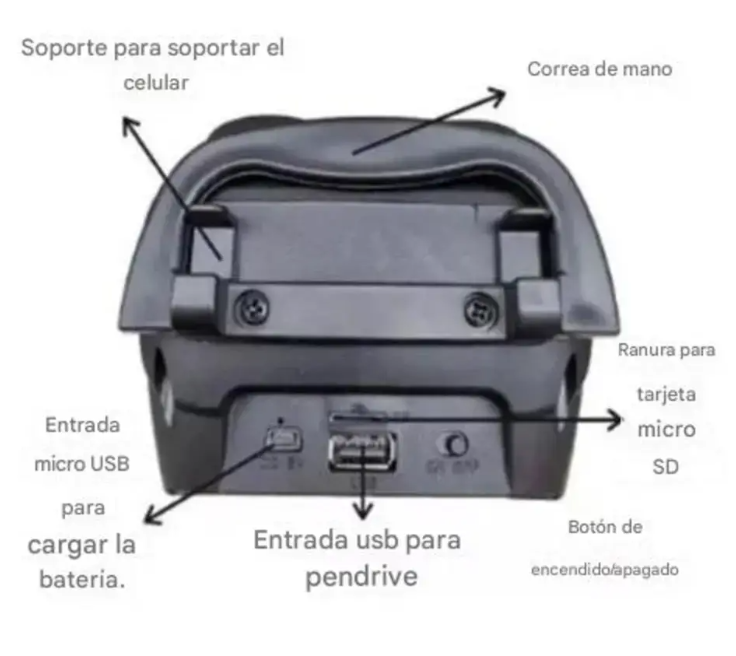🔊 Bocina Bluetooth Kimiso KMS-1186 – 3" con Luces LED y Radio FM