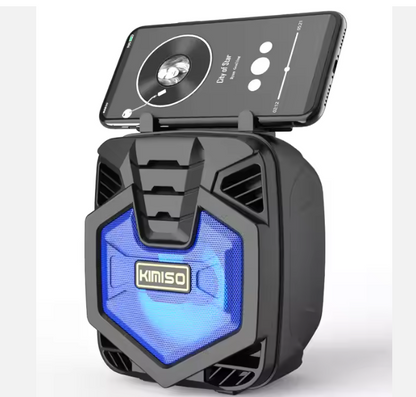 🔊 Bocina Bluetooth Kimiso KMS-1186 – 3" con Luces LED y Radio FM
