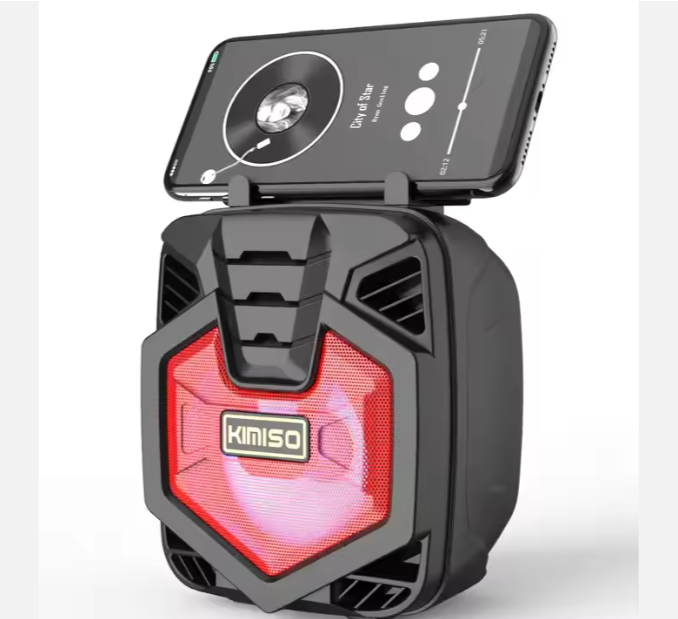 🔊 Bocina Bluetooth Kimiso KMS-1186 – 3" con Luces LED y Radio FM