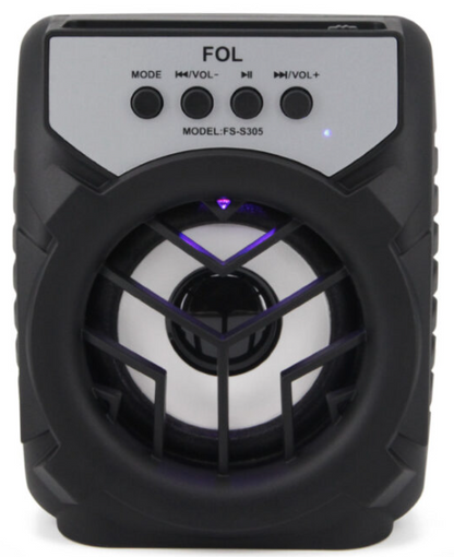 🔊 Bocina Bluetooth Portátil FOL FS-S305 – 3" con Iluminación RGB y Radio FM