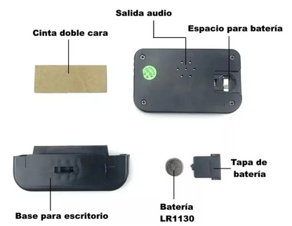 ⏰ Reloj Digital KD-613A-2 – Portátil con Alarma, Cronómetro y Calendario