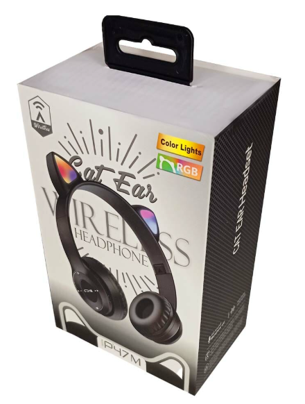 🎧 Audífonos Inalámbricos P47M con Orejas de Gato y Luces LED – Bluetooth 5.0, MicroSD, Diseño Plegable