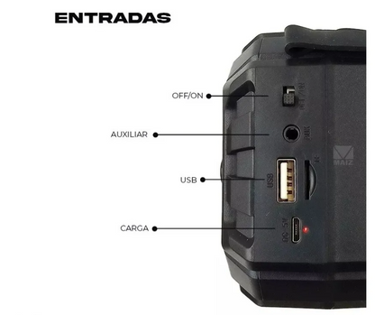 🔊 Bocina MAIZ YM-076 – Portátil con Radio AM/FM/SW, Bluetooth y Carga Solar