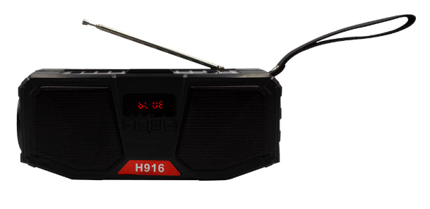 🔊 Bocina 3" H916 – Radio Multifunción con Bluetooth, Linterna y Carga Solar