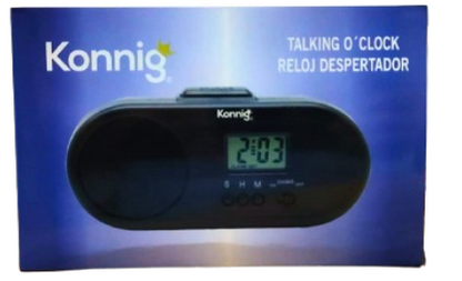 ⏰ Reloj Despertador "GALLO" Parlante KONNIG – Hora con Voz en Español