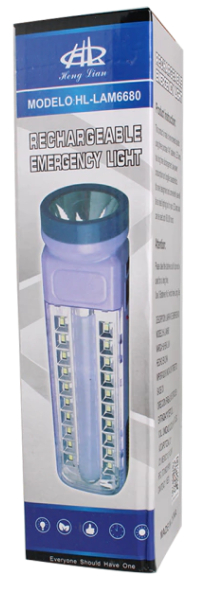 💡 Lámpara de Emergencia Recargable HL-LAM6680 – Iluminación LED de Alta Potencia