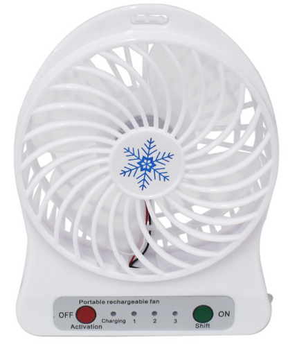 🌀 Mini Ventilador Portátil FS-003 – Compacto, Recargable y de 3 Velocidades