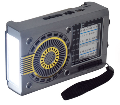📻 Radio Portátil KTF-1481 – AM/FM/SW con Bluetooth, Linterna y Panel Solar
