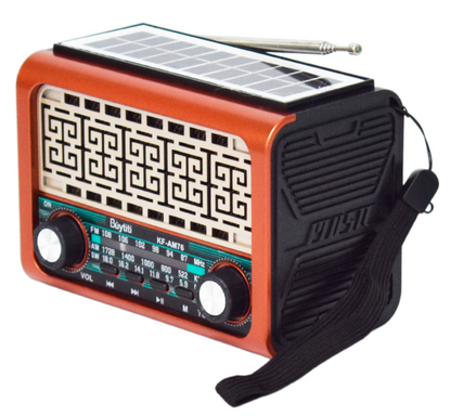 📻 Radio Portátil Buytiti KF-AM76 – AM/FM con Bluetooth y Panel Solar
