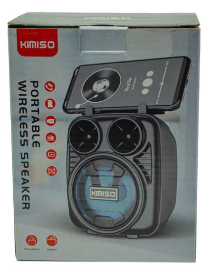 🔊 Bocina Portátil Kimiso 3" KMS-1183 – Bluetooth 5.0 con Luces LED y Radio FM