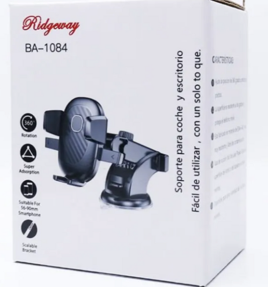 📱 Soporte para Celular Ridgeway BA-1084 – Montaje en Parabrisas o Tablero con Ventosa