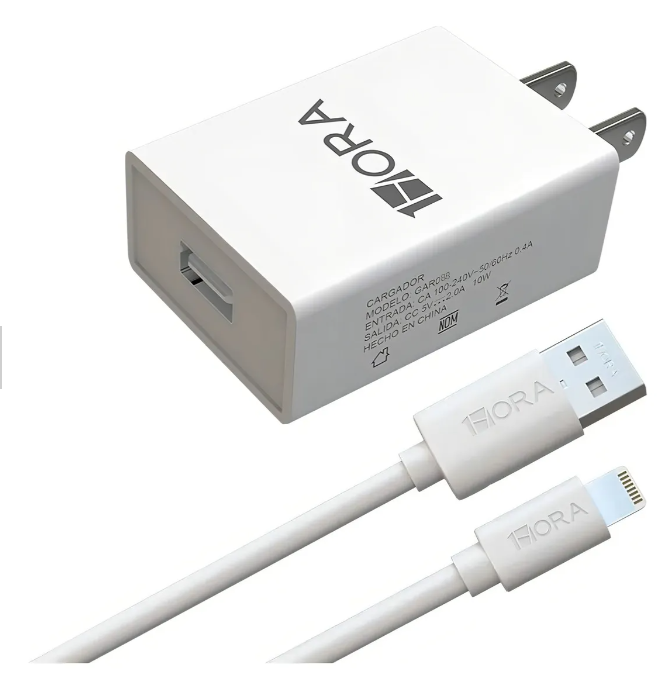 ⚡ Combo Cargador 1Hora GAR088 para iPhone – 2.0A, 5V, 10W
