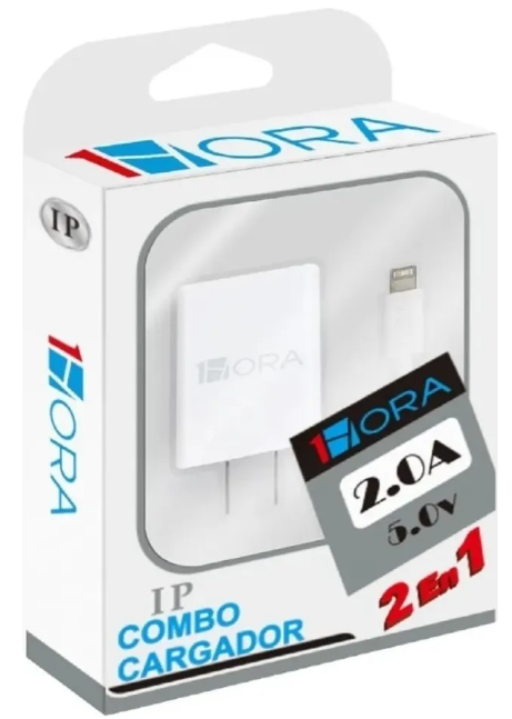 ⚡ Combo Cargador 1Hora GAR088 para iPhone – 2.0A, 5V, 10W