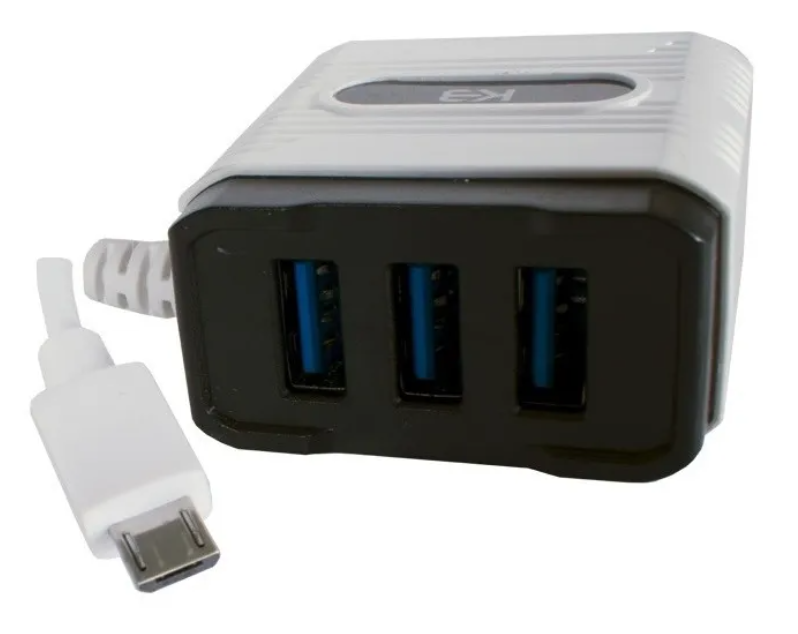 ⚡ Cargador de Viaje Kingboard CDQ-365 – 3 Puertos USB, Carga Rápida