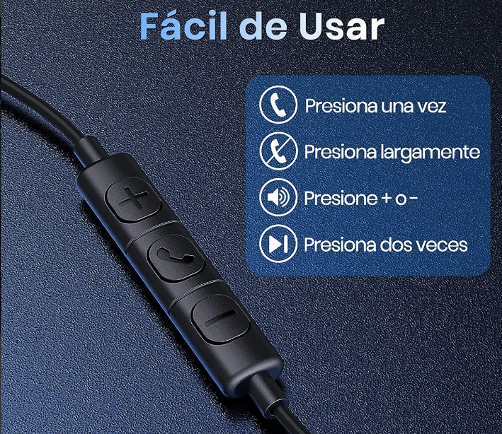 🎧 1Hora AUT111 – Audífonos Alámbricos In-Ear con Micrófono 3.5mm