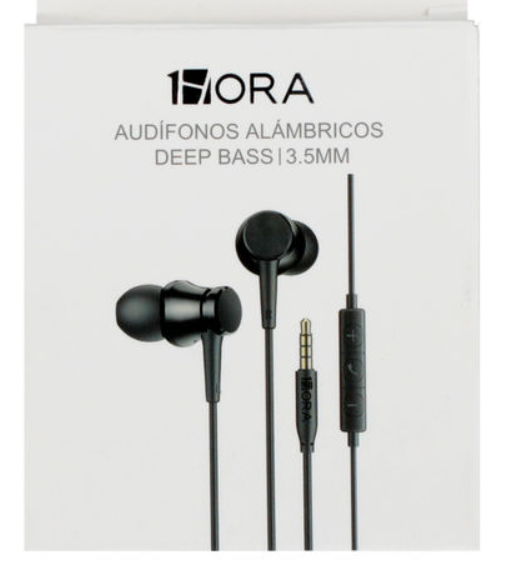 🎧 1Hora AUT111 – Audífonos Alámbricos In-Ear con Micrófono 3.5mm