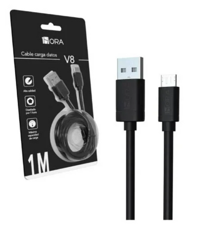 🔌 Cable Micro USB 1Hora CAB236 – 1 metro, 2.1A